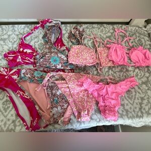 Women’s Pink Bikini Bundle, Set of 4 Bikinis All S/M !!